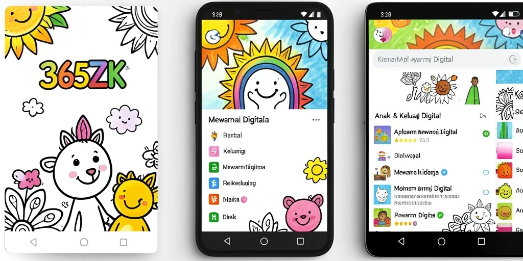 Antarmuka aplikasi 365ZK dengan gambar mewarnai yang menarik.