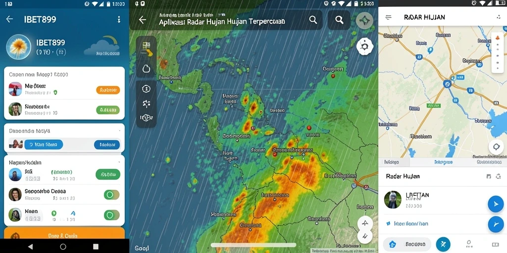 Antarmuka IBET899 menampilkan data hujan secara real-time dengan peta interaktif.