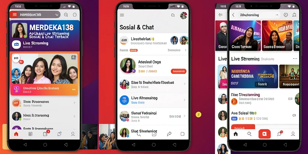 Tampilan antarmuka Live Streaming yang menarik dan mudah digunakan.