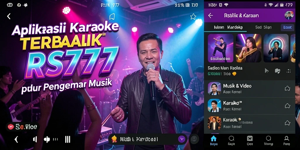 Tampilan antarmuka aplikasi RS777 dengan fungsi karaoke yang memukau.