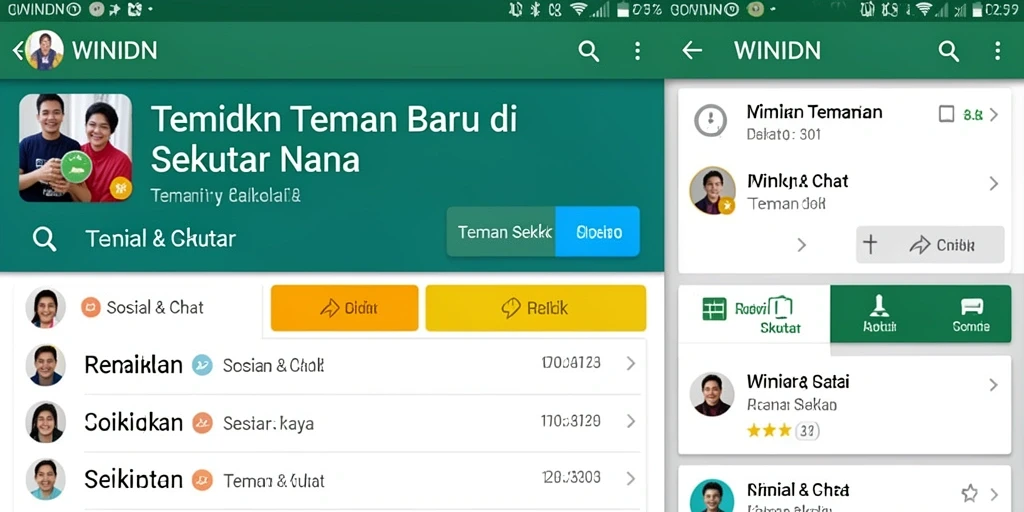 Tampilan antarmuka WINIDN yang menarik dan interaktif untuk Teman Sekitar.