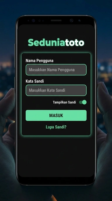 Tampilan halaman login seduniatoto